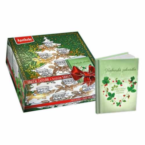 Apotheke Dárková kazeta vánoční čajování s knižním překvapením 90 ks s herbářem