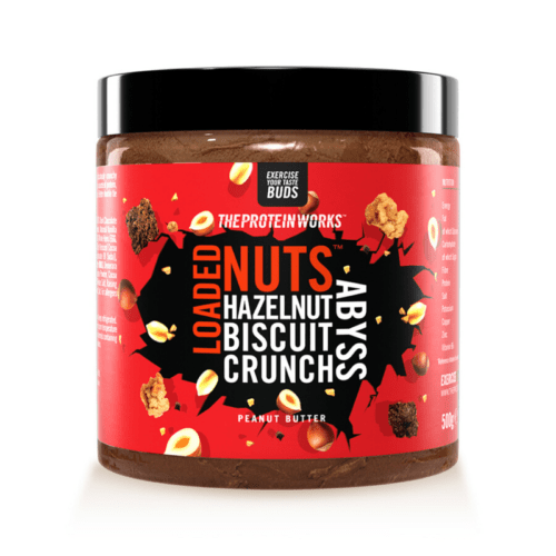 Arašídové máslo Loaded Nuts 500 g biscuit hazelnut crunch abyss - The Protein Works The Protein Works