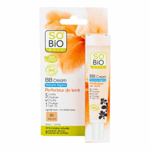 BB krém lehký 5v1 01 béžová nude 30 ml BIO   SO’BiO étic So’Bio étic