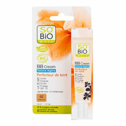 BB krém lehký 5v1 02 béžová zářivá 30 ml BIO   SO’BiO étic So’Bio étic