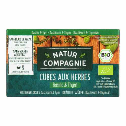 Bujon bylinkový kostky bazalka tymián 80 g BIO   NATUR COMPAGNIE Natur Compagnie