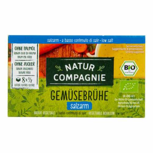 Bujon zeleninový kostky s nízkým obsahem soli 68 g BIO   NATUR COMPAGNIE Natur Compagnie