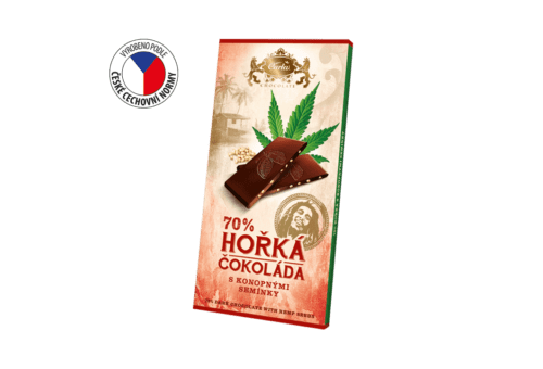 Carla Hořká čokoláda 70 % s konopnými semínky 80 g