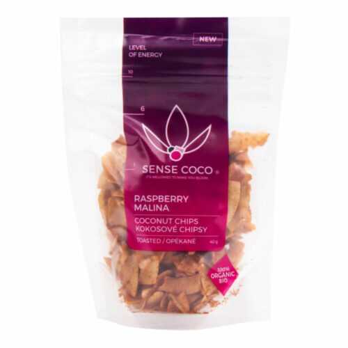 Chipsy kokosové malinové 40 g BIO   SENSE COCO Sense coco