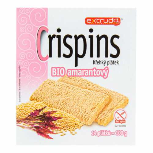Chlebíček kukuřičný s amarantem Crispins bezlepkový 100 g BIO   EXTRUDO Extrudo