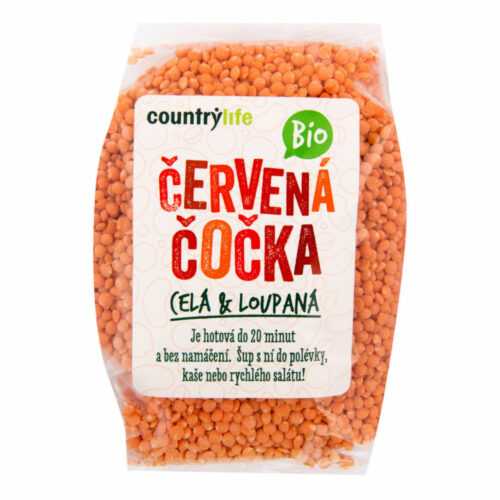 Čočka červená celá loupaná 500 g BIO  COUNTRY LIFE Country Life