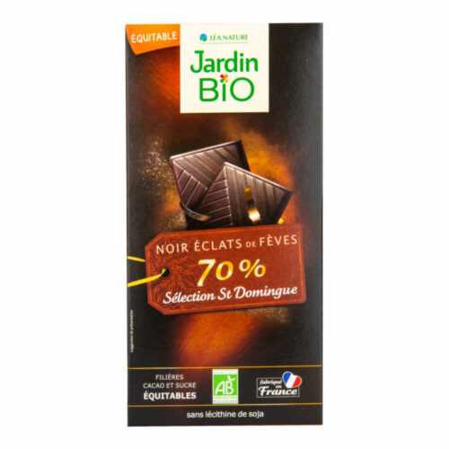Čokoláda hořká s kousky kakaových bobů 100 g BIO   JARDIN BIO Jardin