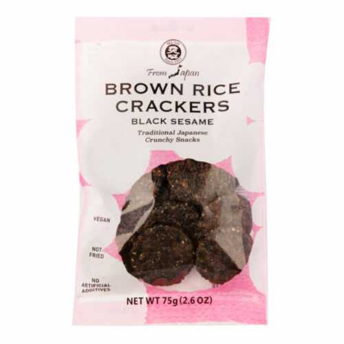 Crackery celozrnné rýžové s černým sezamem 75 g   MUSO Muso