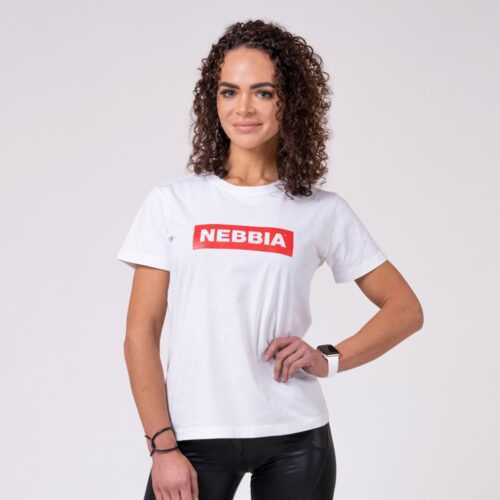 Dámské tričko Basic White M - NEBBIA NEBBIA