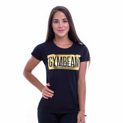 Dámské tričko Box Logo Black Gold XL - GymBeam GymBeam
