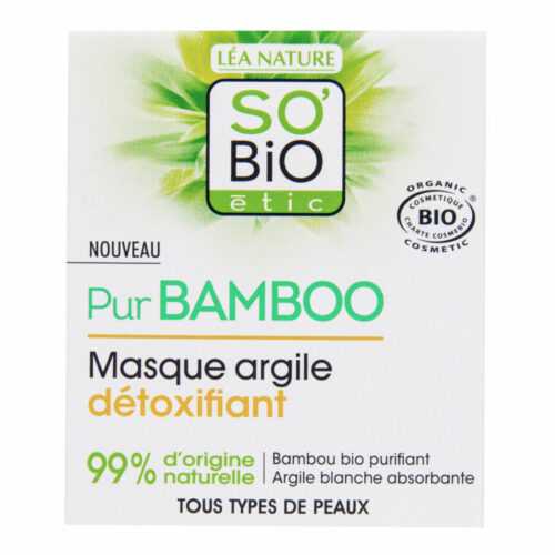 Detoxikační pleťová maska s jílem – řada Pur BAMBOO 50 ml BIO   SO’BiO étic So’Bio étic