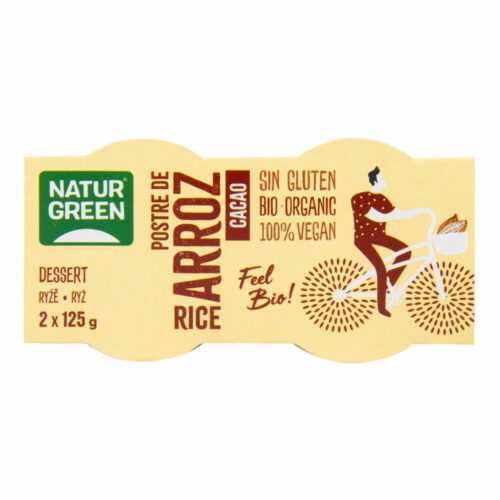 Dezert rýžový s kakaem 2x125 g BIO   NATURGREEN Naturgreen