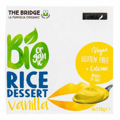 Dezert rýžový vanilka 4x110 g BIO   THE BRIDGE The Bridge