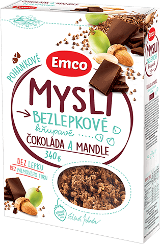 Emco Mysli Pohankové - Čokoláda a mandle 340 g