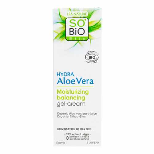 Gel-krém denní matující pro smíšenou až mastnou pleť Aloe vera 50 ml BIO   SO’BiO étic So’Bio étic