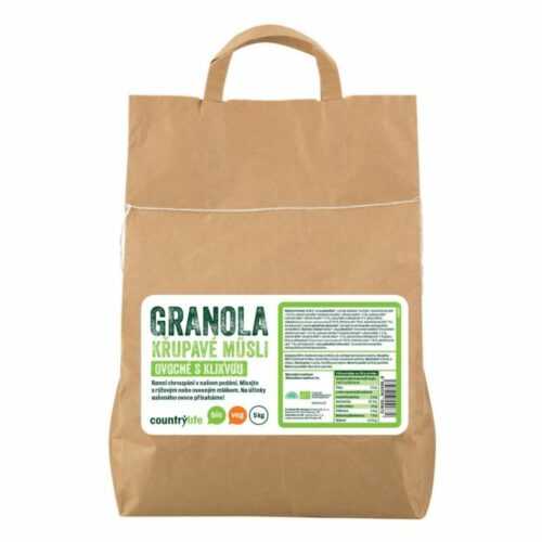 Granola - Křupavé müsli ovocné s klikvou 5 kg BIO   COUNTRY LIFE Country Life