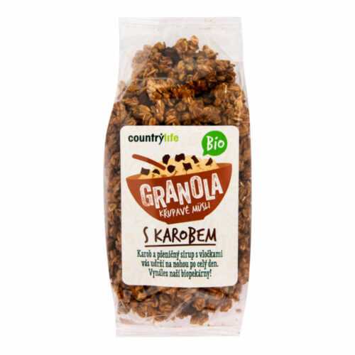 Granola - Křupavé müsli s karobem 350 g BIO   COUNTRY LIFE Country Life