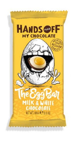 Hands off my chocolate The Egg Bar - mléčná a bílá čokoláda 105 g