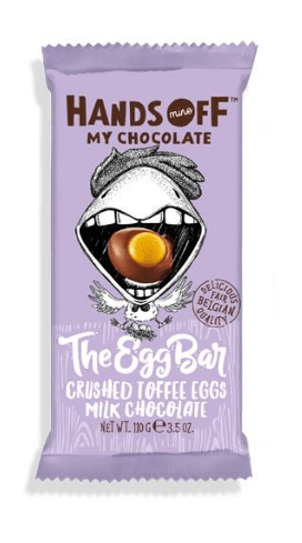 Hands off my chocolate The Egg Bar - mléčná čokoláda a drcený karamel 110 g