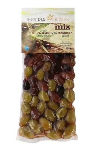 Imperial olives MIX zelené olivy a kalamon 250 g