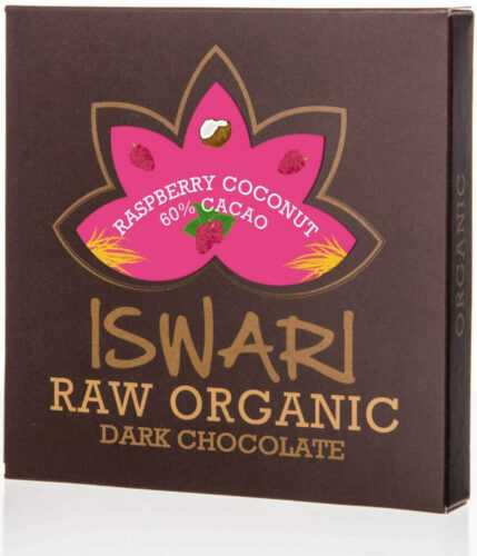 Iswari Čokoláda malina/kokosový krém 60 % BIO RAW 75 g