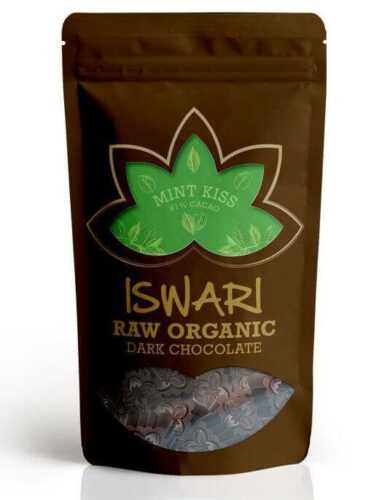 Iswari Čokoládové bonbóny Mint Kiss 61 % BIO RAW 200 g