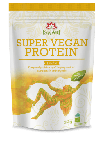 Iswari Super vegan 58% protein banán BIO 250 g