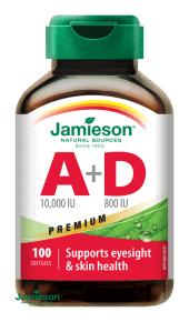Jamieson Vitamín A a D Premium 10000 IU/ 800 IU 100 kapslí (3 měsíce)