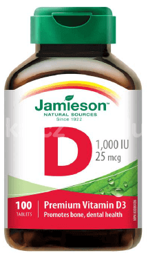 Jamieson Vitamín D3 1000 IU 100 tablet