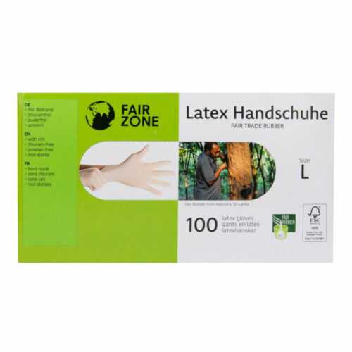 Jednorázové latexové rukavice L 100ks FAIR ZONE   FAIR SQUARED Fair Squared