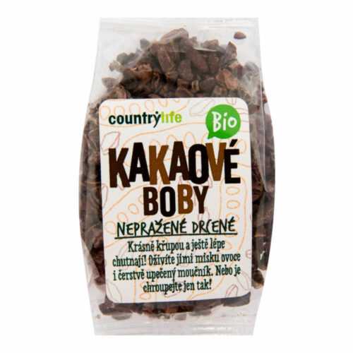 Kakaové boby nepražené drcené 100 g BIO   COUNTRY LIFE Country Life