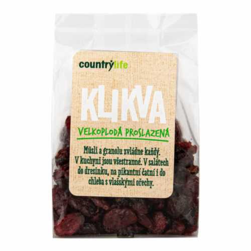 Klikva velkoplodá proslazená 100 g   COUNTRY LIFE Country Life