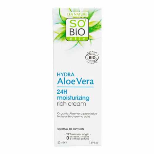 Krém bohatě hydratující denní Aloe vera 50 ml BIO   SO’BiO étic So’Bio étic
