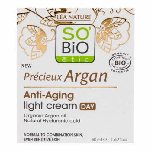 Krém denní lehký pro normální až smíšenou pleť 50 ml BIO Anti-age Precieux Argan   SO’BiO étic So’Bio étic