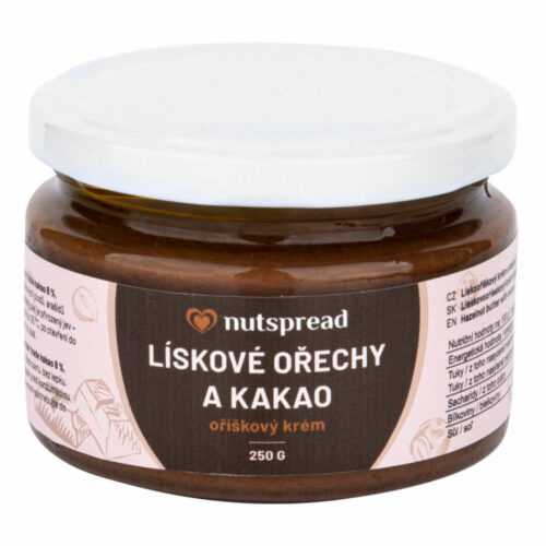 Krém z pražených lískových ořechů s kakaem 250 g   NUTSPREAD Nutspread