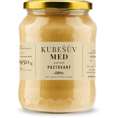 Kubešův med Med květový pastovaný (šlehaný) 750 g