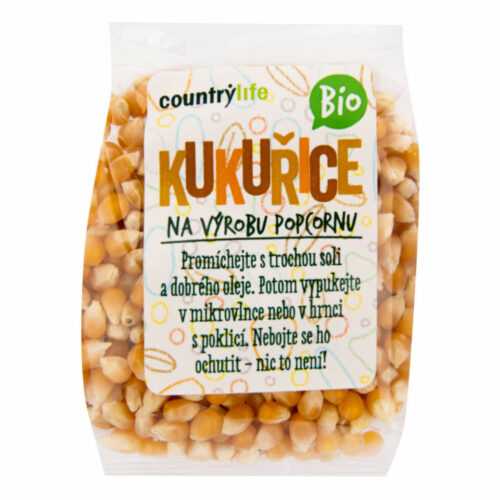 Kukuřice na výrobu popcornu 200 g BIO   COUNTRY LIFE Country Life