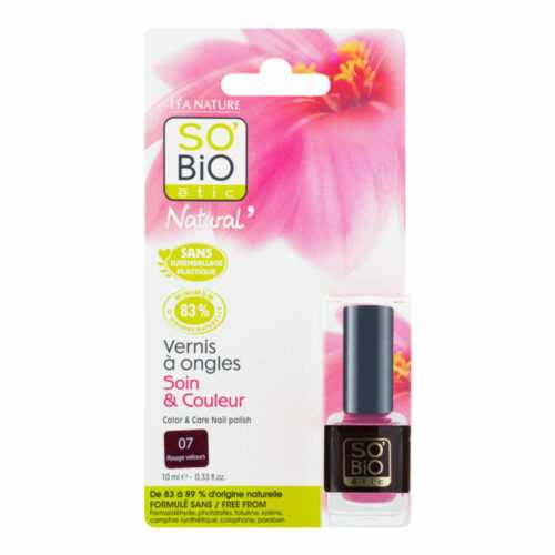 Lak na nehty 07 sametová červená 10 ml   SO’BiO étic So’Bio étic