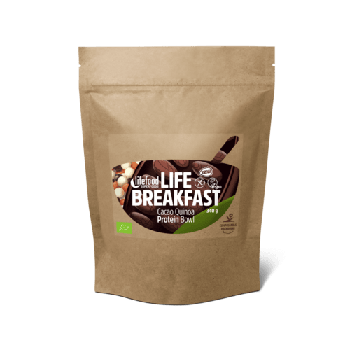 Lifefood Life Breakfast Kakaová proteinová kaše s quinoou a skořicí BIO RAW 270 g