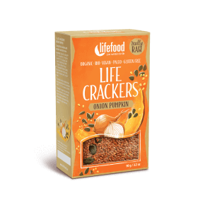 Lifefood Life Crackers Cibulové s dýňovým semínkem BIO RAW 90 g