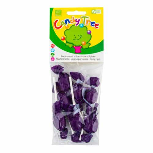 Lízátka s příchutí černý rybíz bezlepková 7x10 g BIO   CANDY TREE Candy Tree