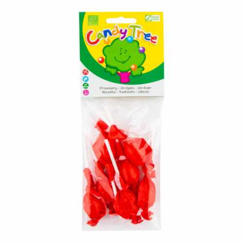 Lízátka s příchutí jahoda bezlepková 7x10 g BIO   CANDY TREE Candy Tree