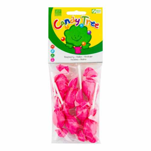 Lízátka s příchutí malina bezlepková 7x10 g BIO   CANDY TREE Candy Tree