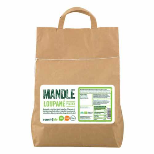 Mandle loupané plátky 5 kg BIO   COUNTRY LIFE Country Life