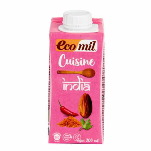 Mandlová alternativa smetany India 9 % tuku 200 ml BIO   ECOMIL EcoMil