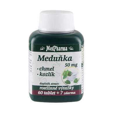 MedPharma Meduňka 50 mg+chmel+kozlík 67 tablet