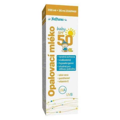 MedPharma Opalovací mléko SPF 50 baby 200 ml + 30 ml ZDARMA