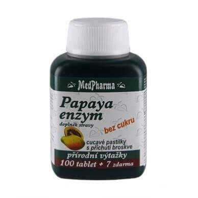 MedPharma Papaya enzym 107 tablet