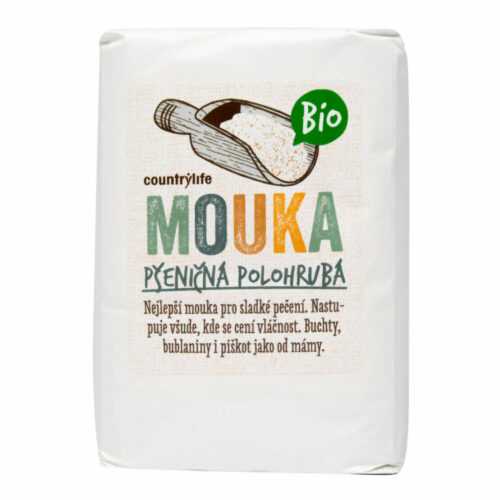 Mouka pšeničná polohrubá 1 kg BIO   COUNTRY LIFE Country Life