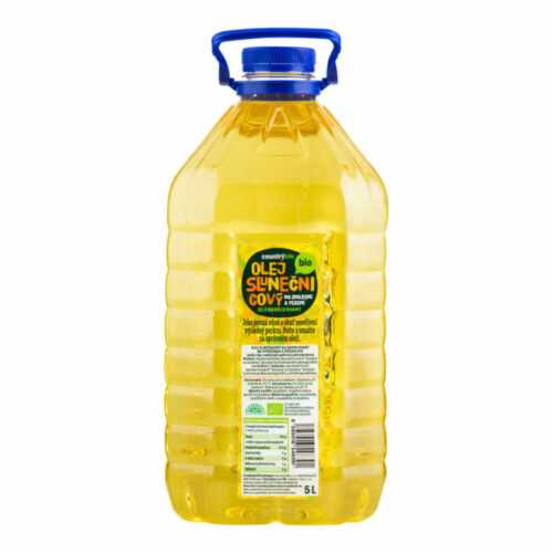 Olej slunečnicový dezodorizovaný na smažení a pečení 5 l BIO   COUNTRY LIFE Country Life